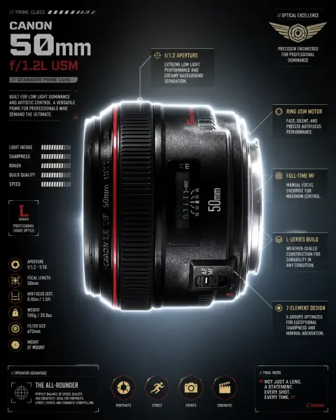 Canon Lens Tactical Infographic