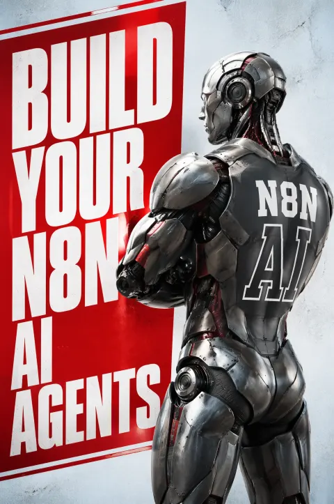 Bold N8N AI Robot Poster