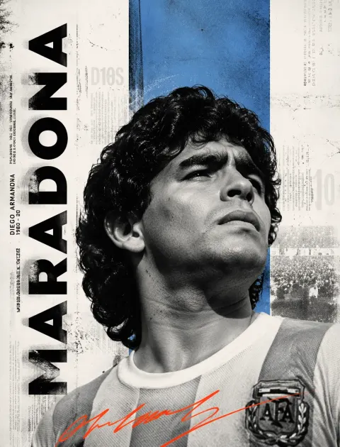 Maradona Minimalist Editorial Poster