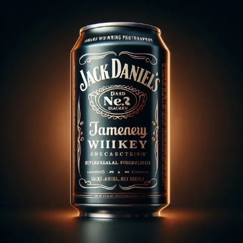 Jack Daniels Drink Can Brand Hyperrealistic Design