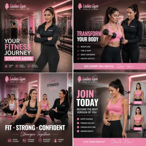 Premium Ladies Gym Ad Campaign
