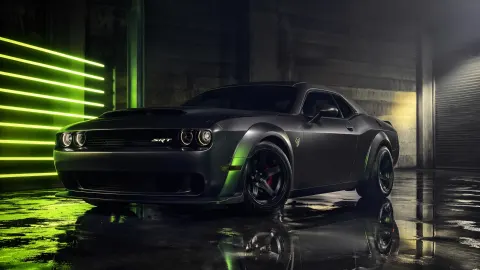 Cinematic Dodge Challenger Studio Shot