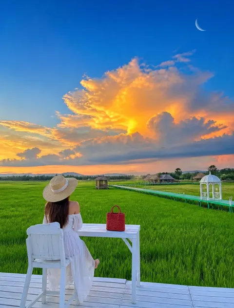 Rice Field Dusk Fairy Portrait