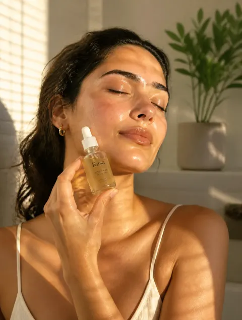 Sunlit Serum Skincare Portrait