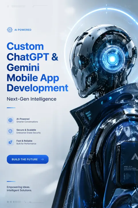 Futuristic AI Robot Ad