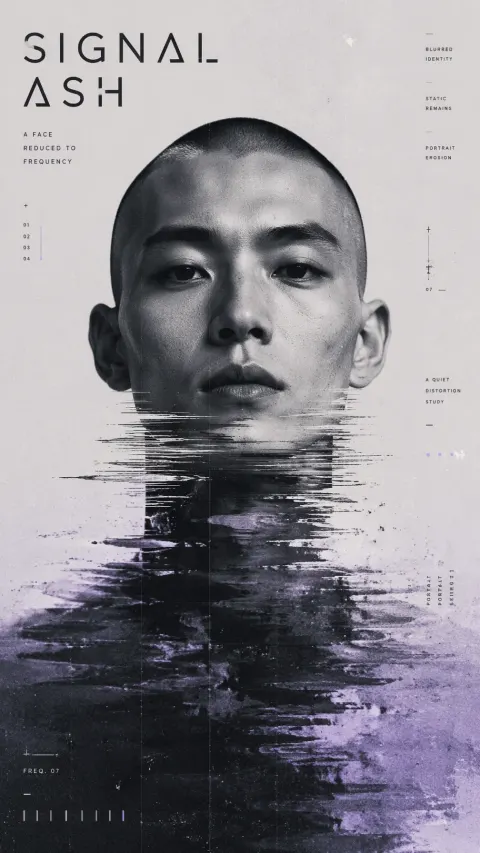 High-End Experimental Portrait Poster
