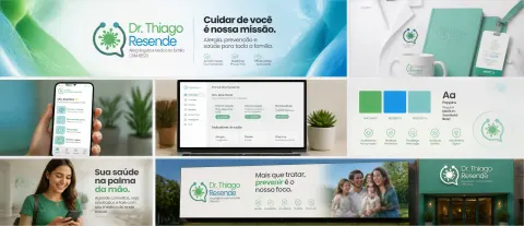 Modern Medical Clinic Brand Identity Board