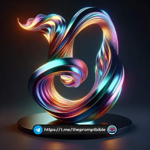 Twisting Flame-Like Abstract Sculpture in Neon Colors