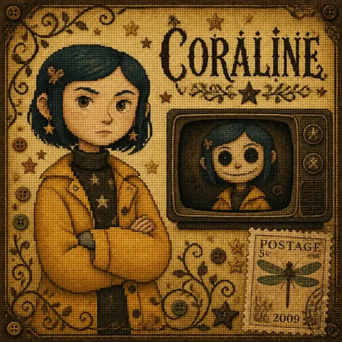 Vintage Cross-Stitch Fan Art Scrapbook