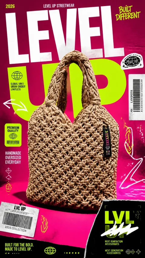 Premium Streetwear Bag Ad Poster