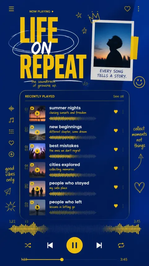 Life on Repeat Music Poster