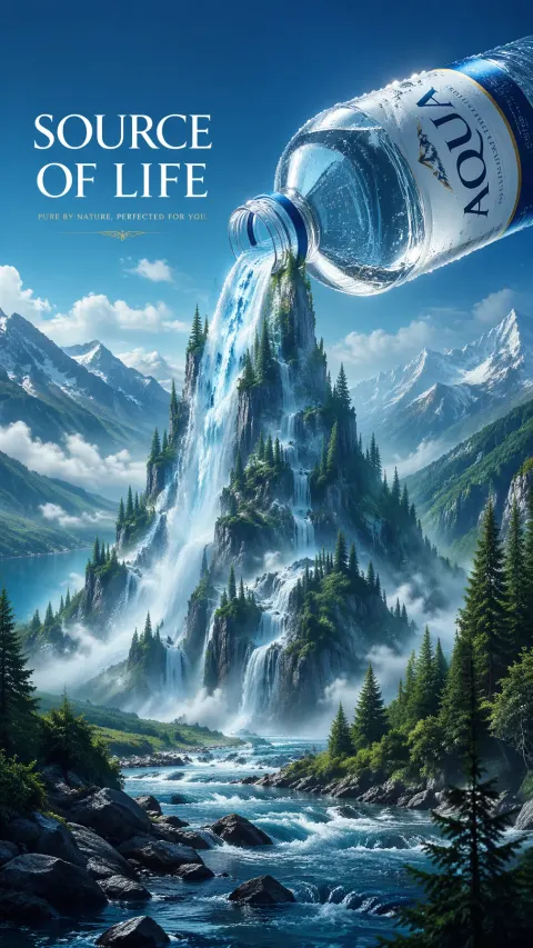 Waterfall in a Bottle