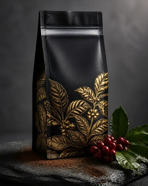 Premium Coffee Bag Cinematic Shot