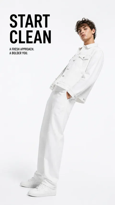 Luxury White Denim Fashion Shoot