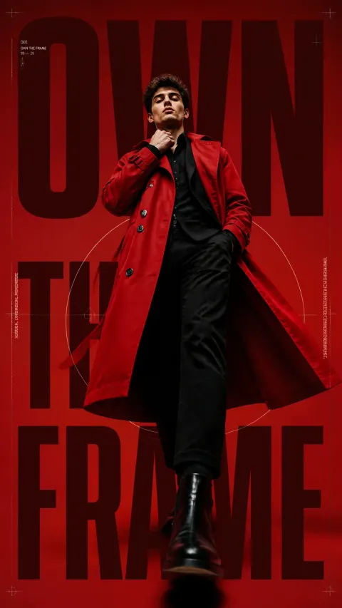 Scarlet Trench Fashion Editorial