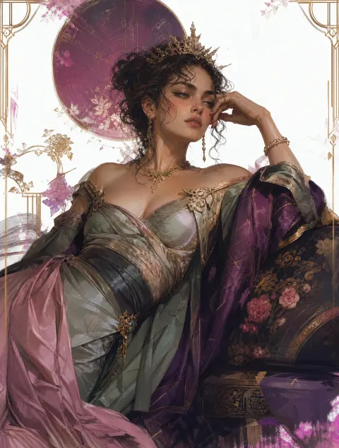 Reclining Muse Portrait Art