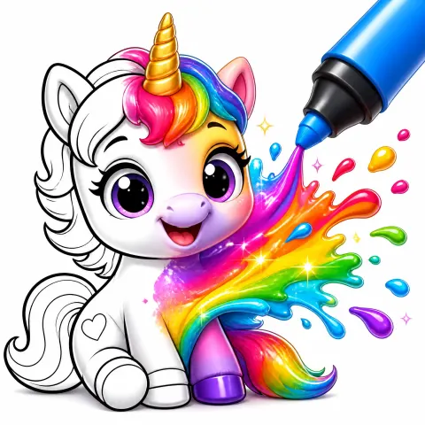 Unicorn Coloring Game App Icon