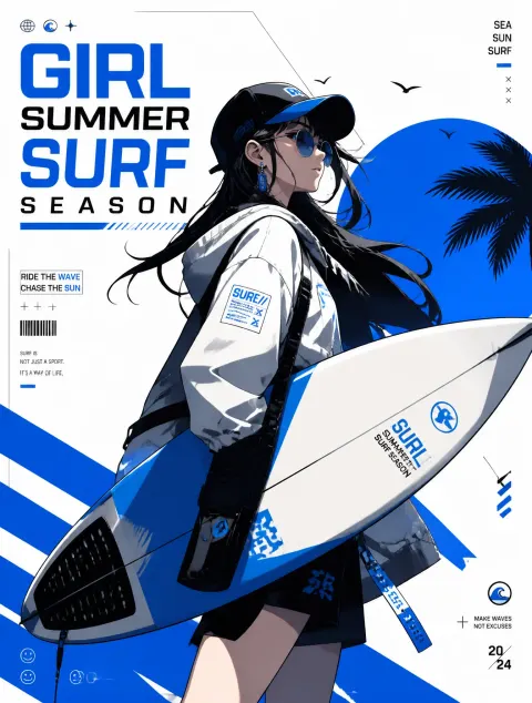 Summer Surf Girl