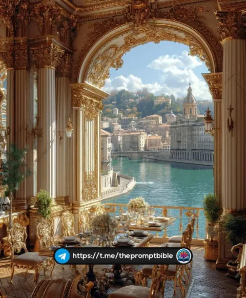 Baroque Dining Room With River View Renaissance Style