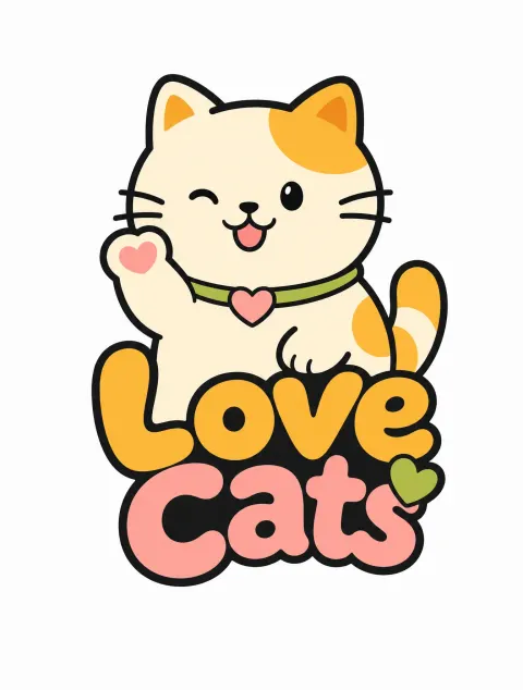 Love Cats Brand Logo Design