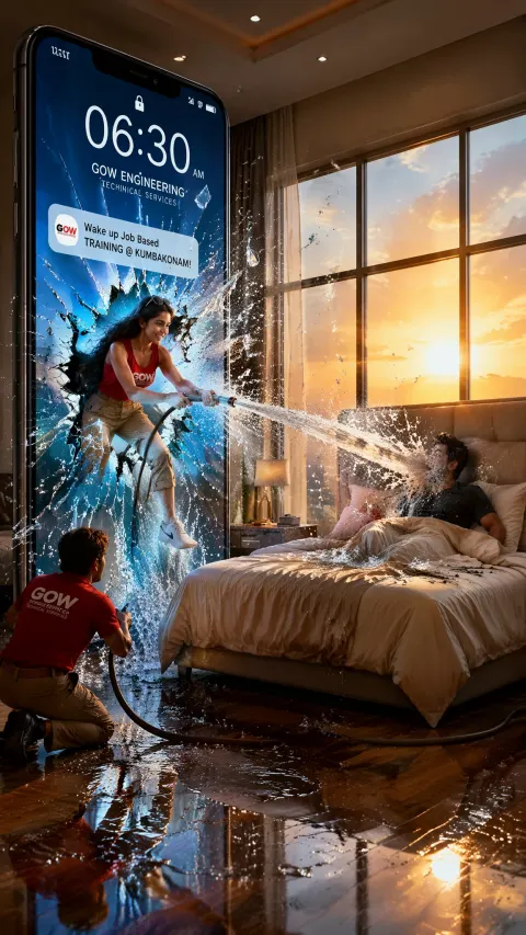 Surreal Giant Phone Water Wake Up