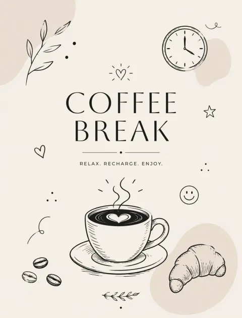 Coffee Break Minimal Poster