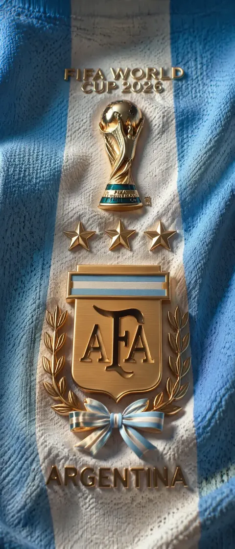 Argentina World Cup Champion Jersey Close-Up