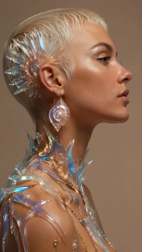 Futuristic Marine Biomechanical Portrait Render