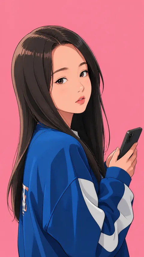 Anime Girl Glancing Back