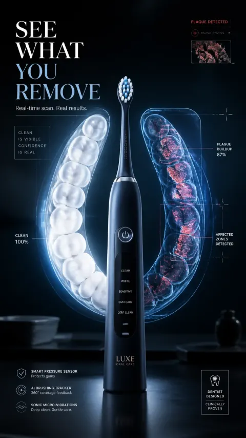 Premium Electric Toothbrush Ad Poster