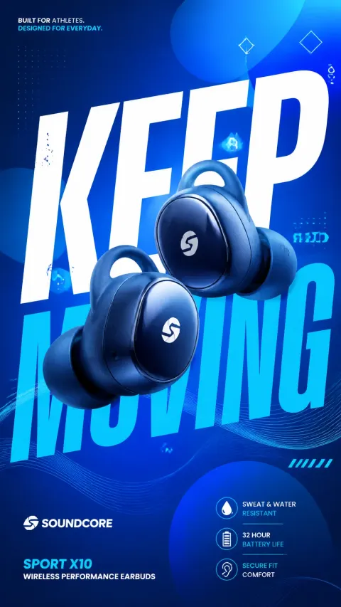 Sports Earbuds Keep Moving