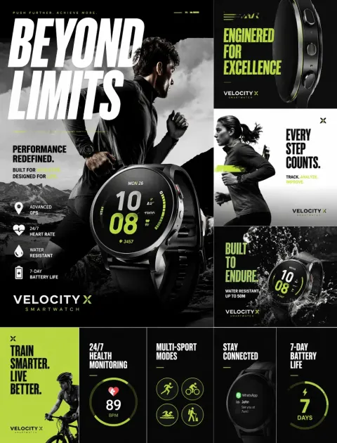 Smartwatch Sports Brand Posters