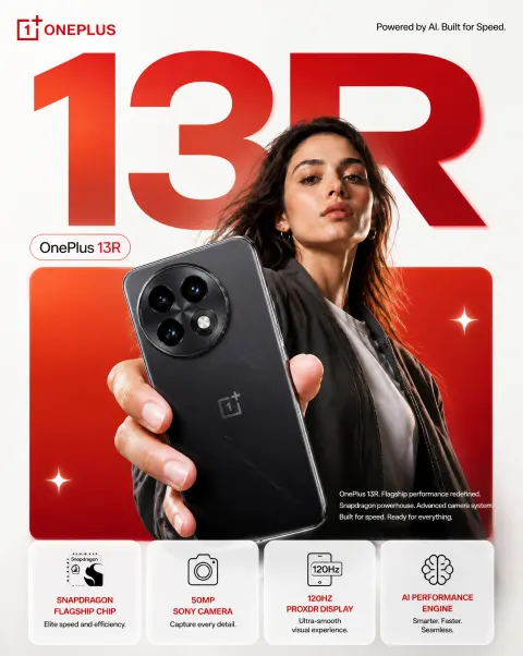 OnePlus 13R Flagship Campaign Poster
