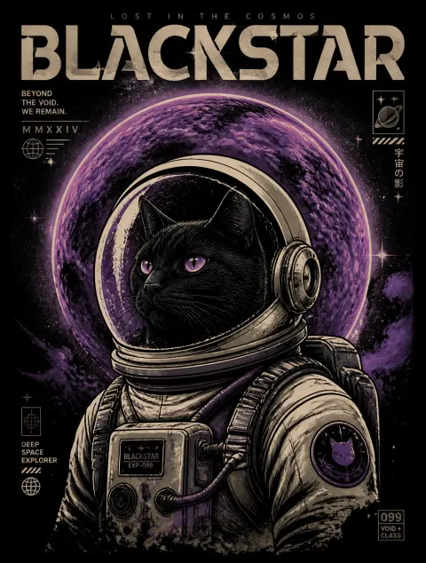 Cosmic Cat Astronaut Tee