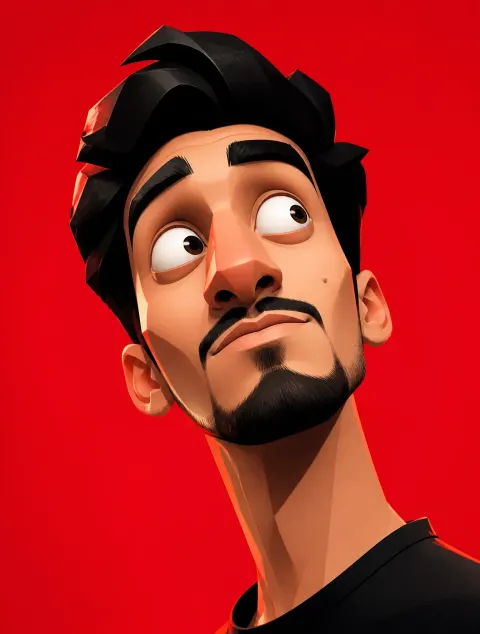 Stylized 3D Geometric Caricature Portrait