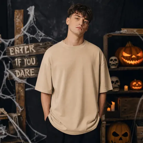 Halloween Sand T-Shirt Mockup Design