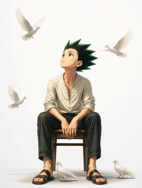 Gon Gazing at White Birds