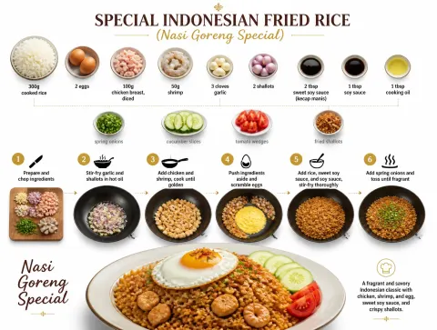Special Nasi Goreng Recipe Infographic