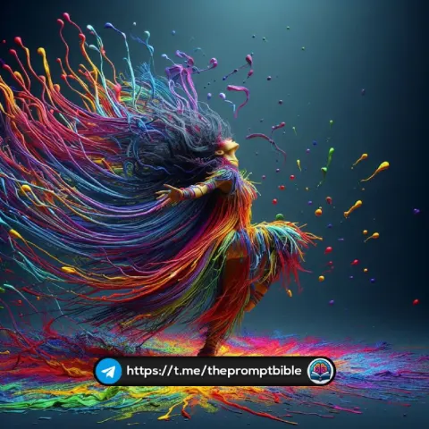 Fringe Dancer Costume Transforming Into Paint Streams