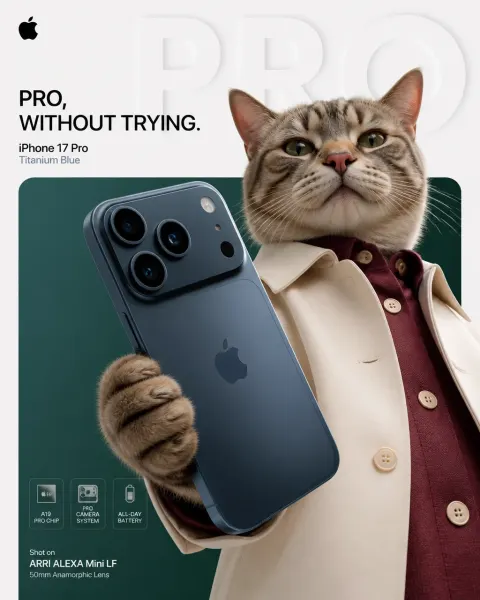 Cat iPhone Pro Hero Poster