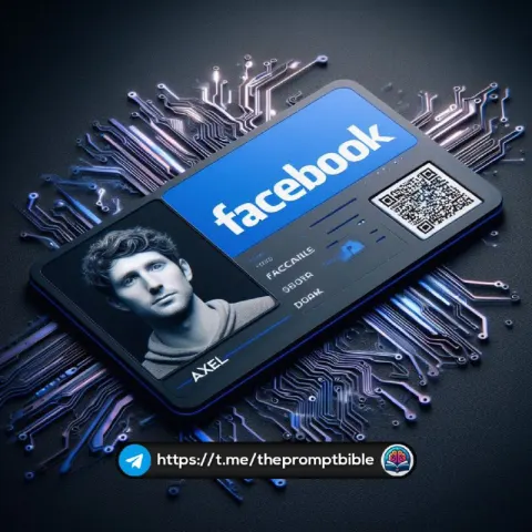 Facebook ID Card Mockup With Profile Photo Design