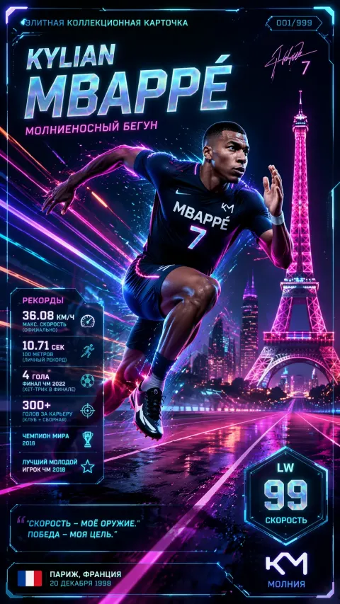 Mbappé Neon Sprint