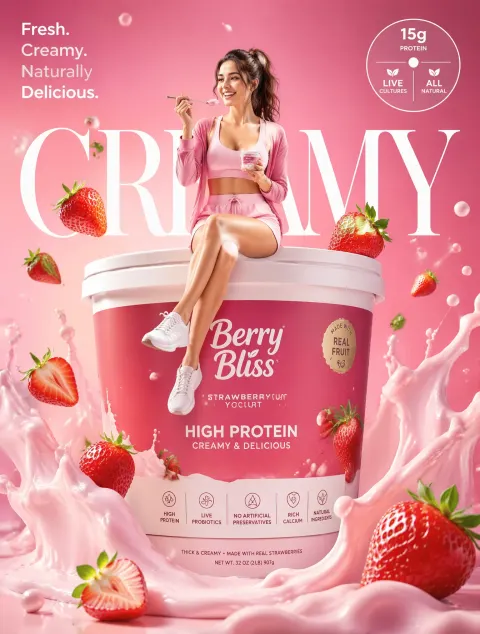 Luxury Strawberry Yogurt Campaign