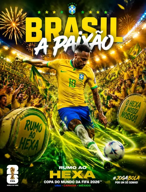 Brazil World Cup Fan Poster