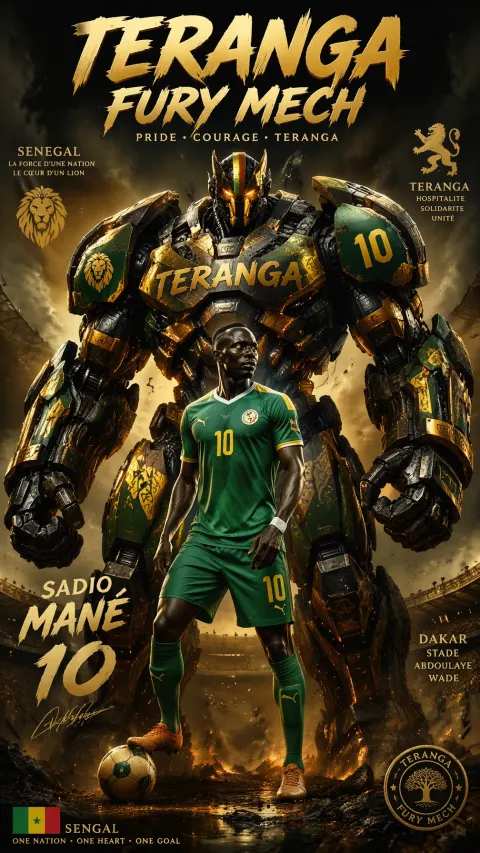 Mané Teranga Fury Mech Poster