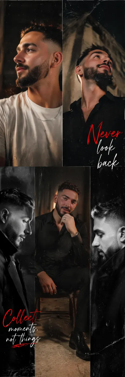 Cinematic Male Portrait Collage Edit