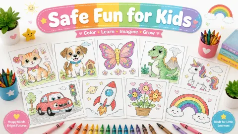 Kids Coloring Safe Fun Ending