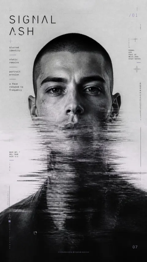 High-End Experimental Portrait Poster Design