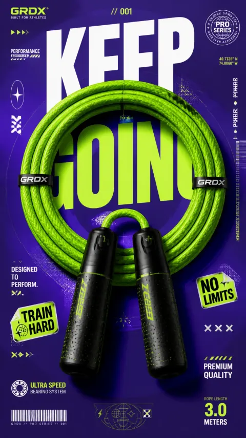 Neon Jump Rope Ad Poster