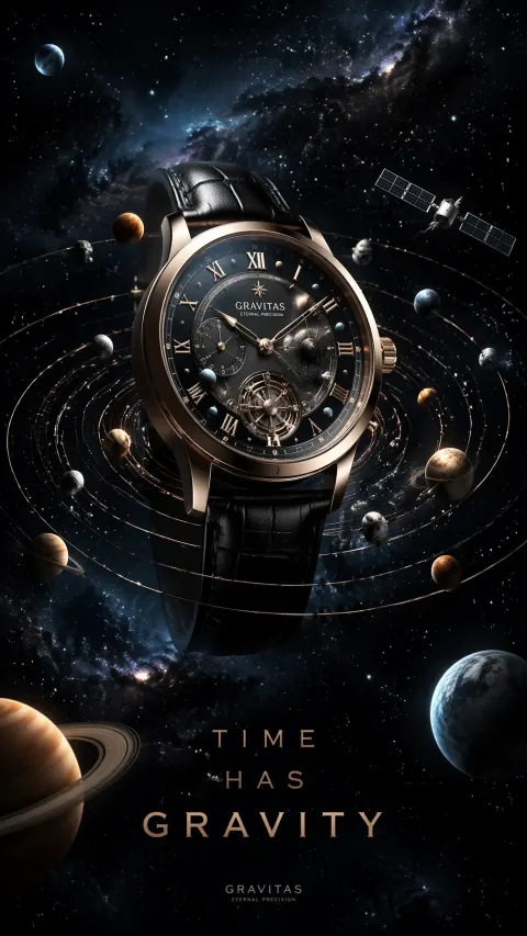 Time Has Gravity Luxury Watch Poster